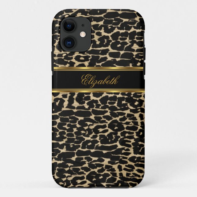 iPhone 5 Elegant Gold Animal Print Case-Mate iPhone Hülle (Rückseite)