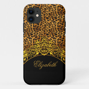 iPhone 5 Elegant Klasse Leopard Print Black Gold Case-Mate iPhone Hülle