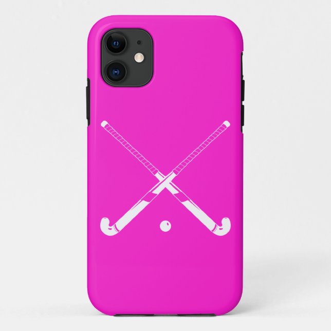 iPhone 5 Feld-Hockey-Silhouette-Rosa Case-Mate iPhone Hülle (Rückseite)