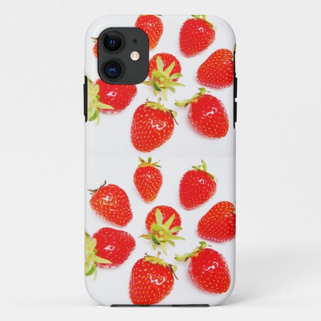 iPhone 5 Hülle Erdbeer-Muster (Rückseite)