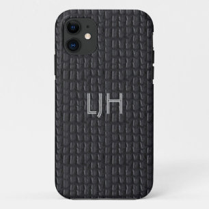 iPhone 5 Hülle Grau Leder Optik