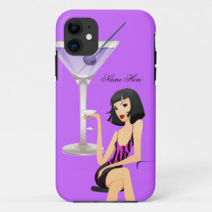 iPhone 5 Party Girl Zebra Martini Lila Case-Mate iPhone Hülle