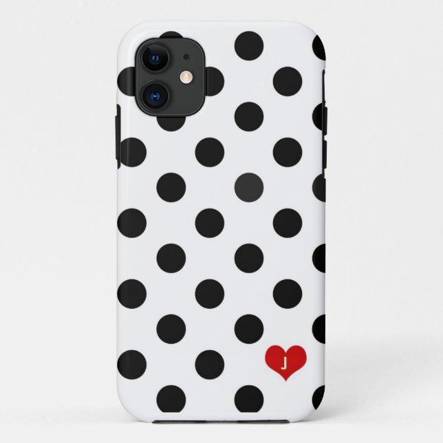 Iphone 5 Tupfen-schwarzer u. Weiß punktierter Case-Mate iPhone Hülle (Rückseite)