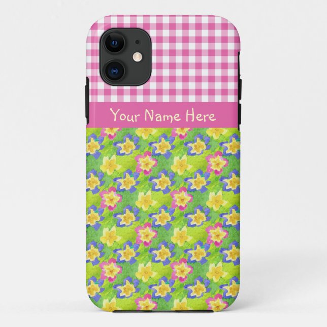 iPhone 5 Xtreme Case Personalisieren Primeln Gingh (Rückseite)