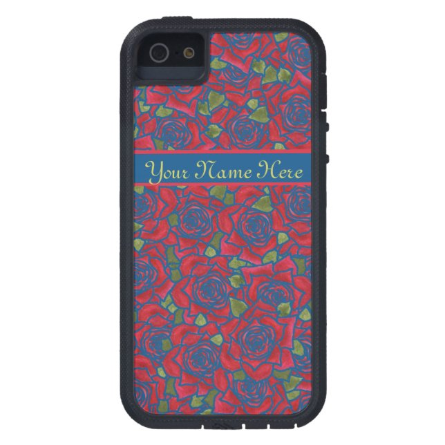 iPhone 5 Xtreme Case to Personalize: Hearts, Rose (Rückseite)