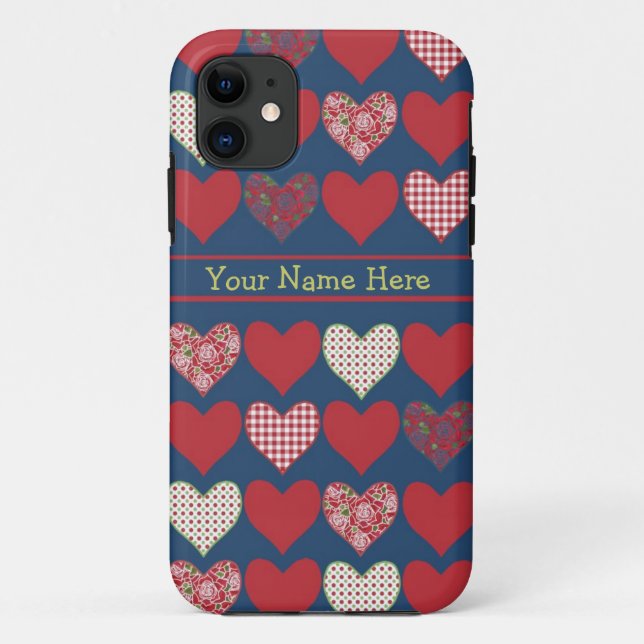 iPhone 5c Fall to Personalize: Hearts and Rose Case-Mate iPhone Hülle (Rückseite)