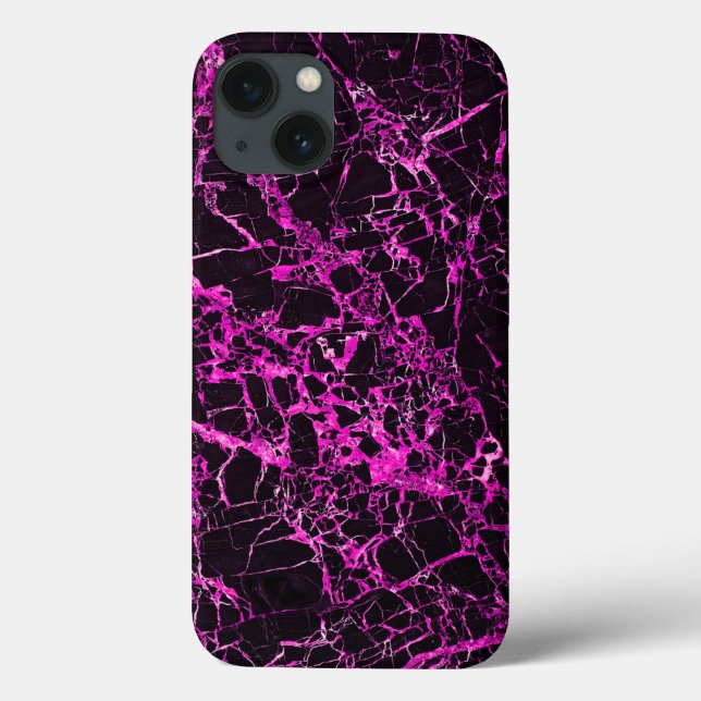 iPhone 6/6 (Akku) - Schwarz/Rosa-Marmor, Case-Mate iPhone Hülle (Rückseite)