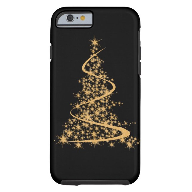 iPhone 6 Fall Glitzy Gold und Black Case-Mate iPhone Hülle (Rückseite)