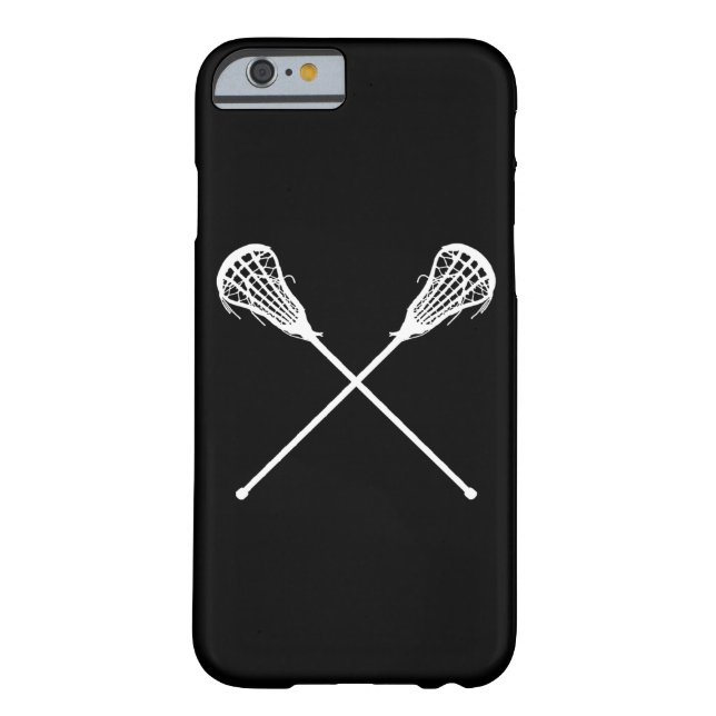 iPhone 6 Fall Lacrosse-Stock-Schwarzes Case-Mate iPhone Hülle (Rückseite)