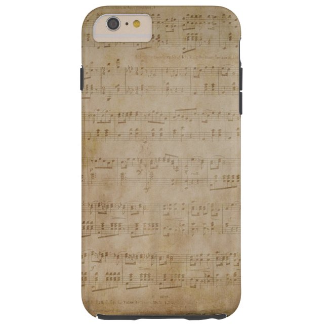 iPhone 6 Plus- Fall - antikes Musik-Papier Case-Mate iPhone Hülle (Rückseite)