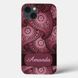 iPhone 6, starkes rosa Paisley Monogramm Xtremes Case-Mate iPhone Hülle