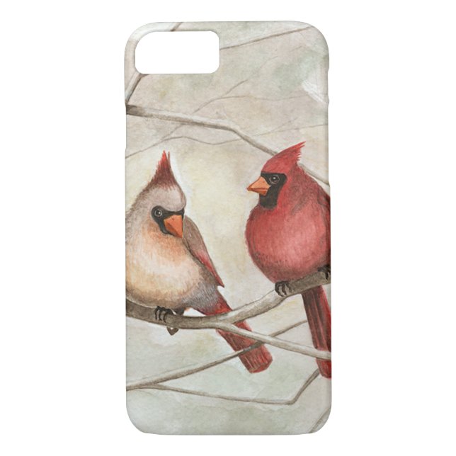 iPhone 7/8 Rote Kardinal Custom Slim Case (Rückseite)