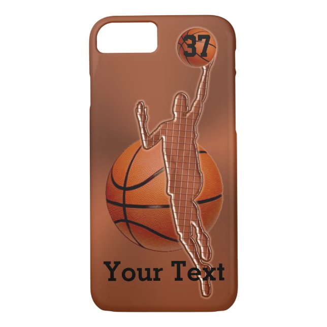 iPhone 7 Basketball Hüllen Jersey NUMBER und NAME (Rückseite)