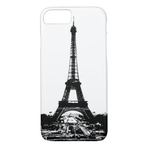 iPhone 7 Case für Schwarz/Weiß-Eiffelturm