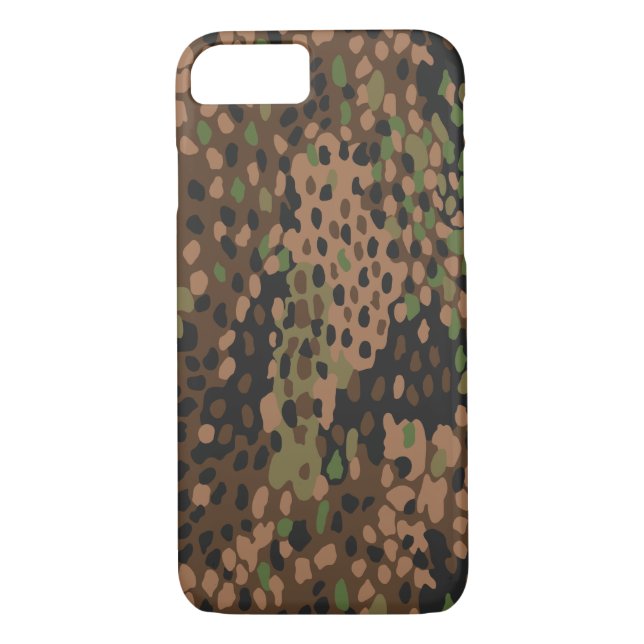 Iphone 7 Fall deutscher WWII Tarnungs-Erbsenpunkt Case-Mate iPhone Hülle (Rückseite)