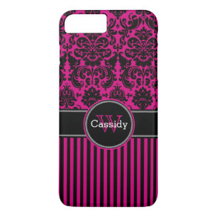 iPhone 7 Hülle Damaskus Streifen Fuchsia