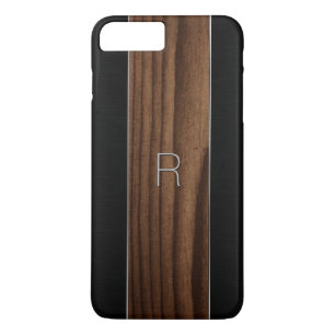 iPhone 7 Plus Coque à look en bois et métal