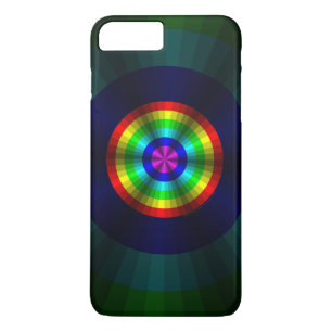 iPhone 7 Plus Illusion Optique Coque arc-en-ciel - Coque Mate