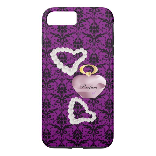 iPhone 7 Plus Parfum & Perles Plum Damask iPhone7Plus Coque dur (Dos)