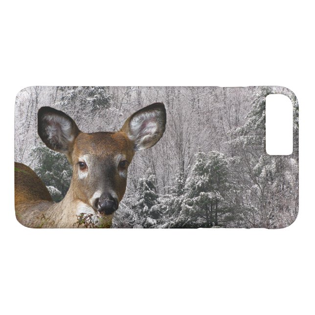 iPhone 8/7 Plus Case für Hirsche und Frosty Hills (Rückseite (Horizontal))
