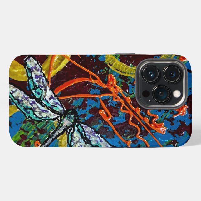 iPhone abstrakt Dragonfly Case 13 Pro Hülle (Rückseite (Horizontal))