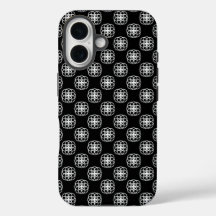 iPhone-Backcover mit weißem und schwarzem Muster