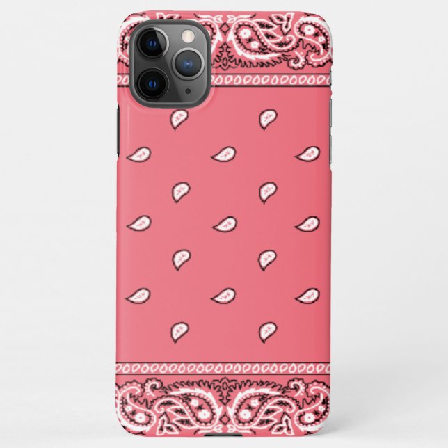 iPhone Bandana Pink Handy Case Hülle (Rückseite)