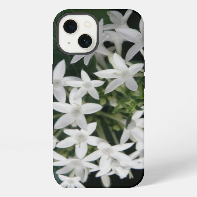iPhone Beau coque ipad de fleurs tropicales blanches (Verso)