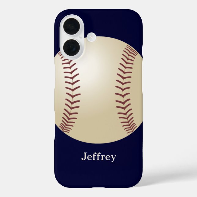 iPhone Case, Baseball, Blau, Personalisierter Name title_seo2 (Rückseite)