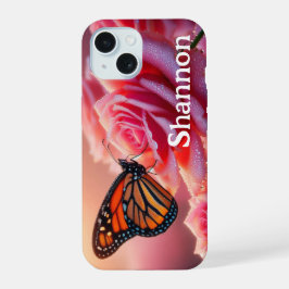 iPhone Case - Butterfly-Rose 15 Hülle