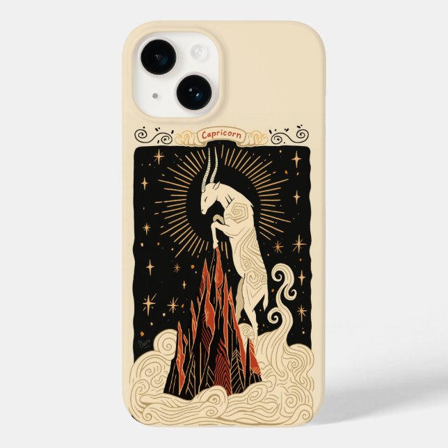 iPhone Case Capricorn TapesCelestial Zodiac Art (Rückseite)