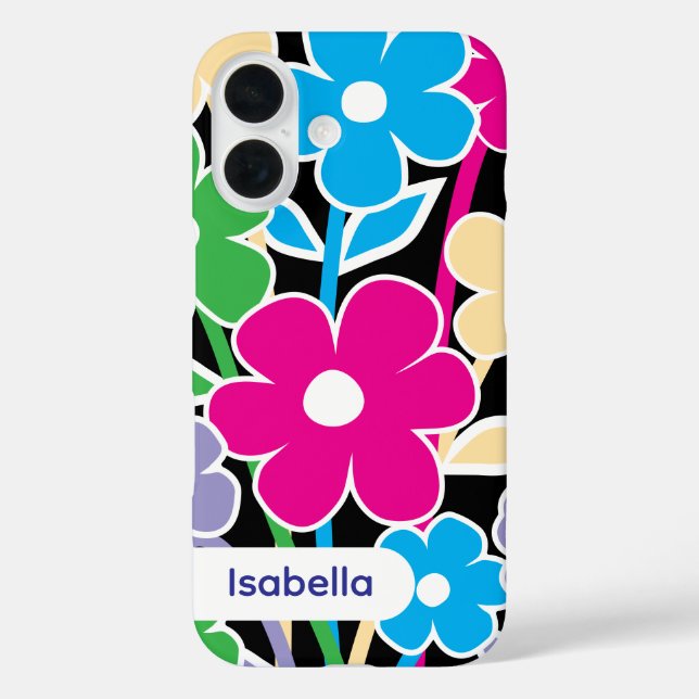 iPhone case floral colorful pattern aesthetic (Rückseite)