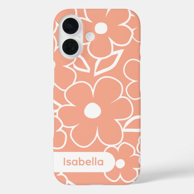 iPhone case floral colorful pattern aesthetic (Rückseite)