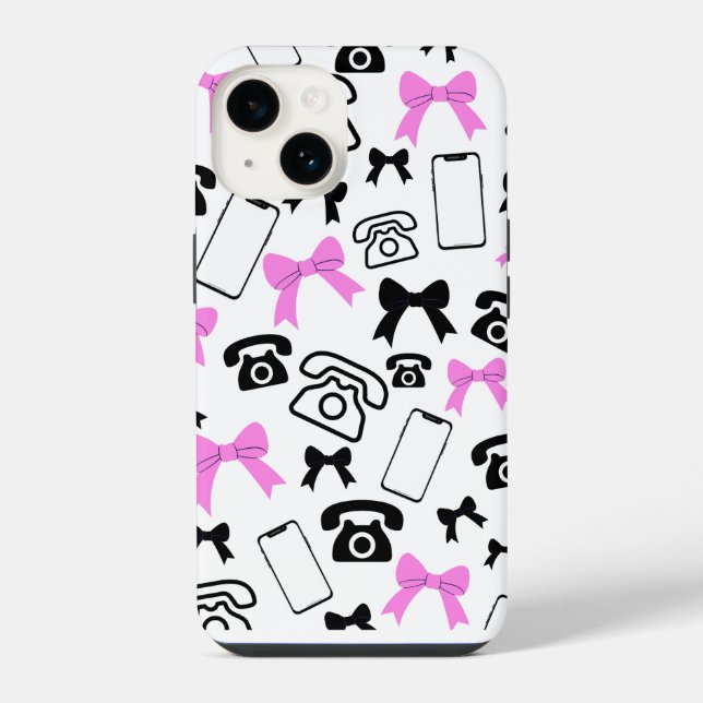 iPhone Case für Bows und Telefone 14 Hülle (Rückseite)