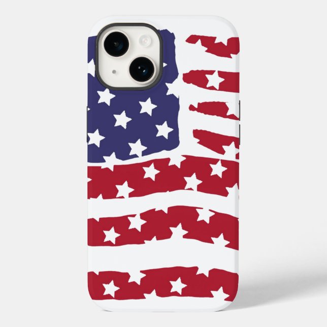 iPhone Case für das Design von Red White Blue Flag (Rückseite)