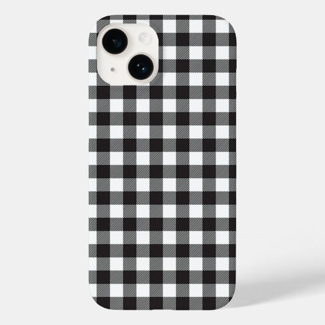 iPhone Case für den Karo in Schwarz und Weiß (Rückseite)