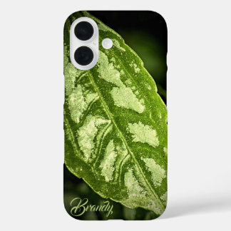iPhone Case für die personalisierte tropische grün