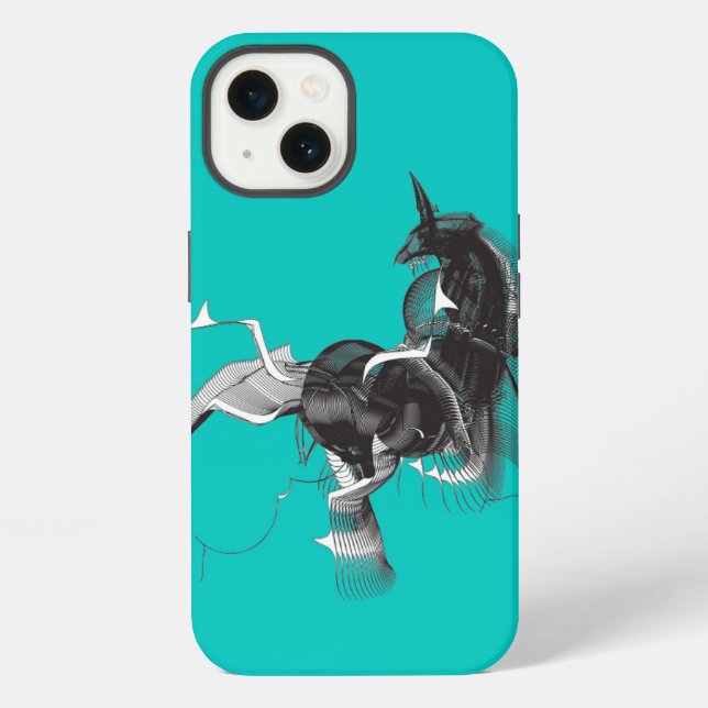 iPhone Case für Digital Unicorn-Fall Hülle (Rückseite)