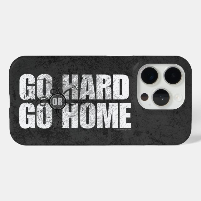 iPhone Case für "Hard oder Go"-Zuhause (Rückseite (Horizontal))