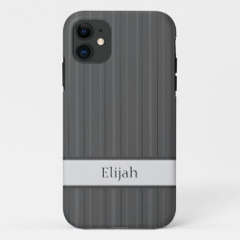 iPhone Case für klassisch graue vertikale Streifen