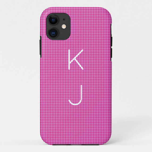 iPhone Case für niedliche blaue und rosa Punkte (Rückseite)