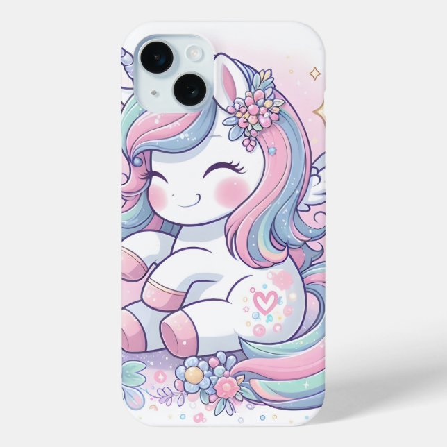 iPhone Case für niedliches Unicorn-Fall (Rückseite)