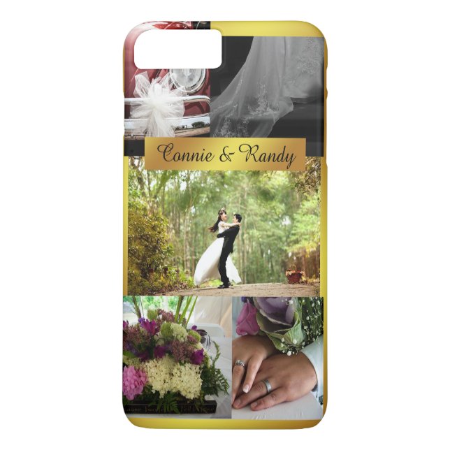 iPhone Case für personalisierte Hochzeitsbilder (Rückseite)