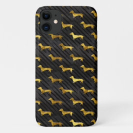 iPhone Case für Schwarz und Gold Dackel