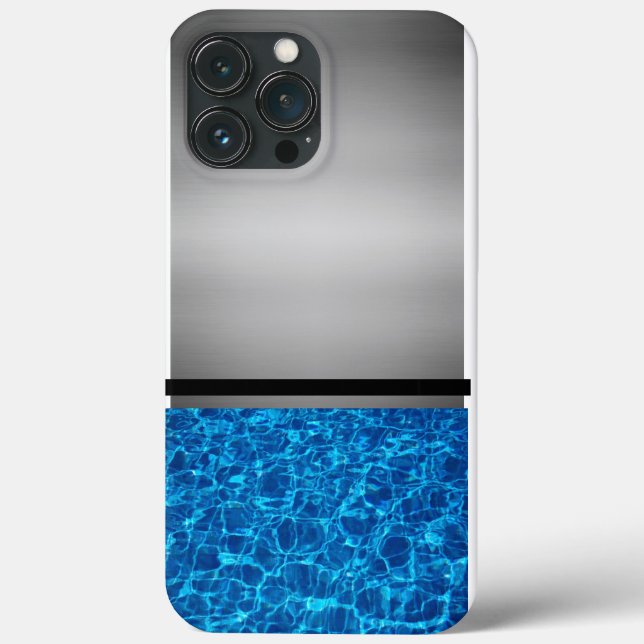 iPhone Case für Silver and Blue Water (Rückseite)
