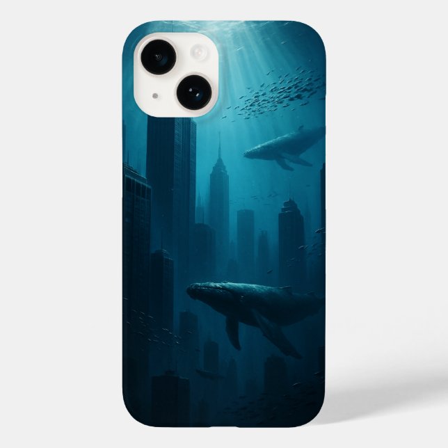iPhone Case für Surreal Underwater City (Rückseite)
