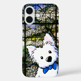 iPhone Case für Westie und festgehaltenes Glas