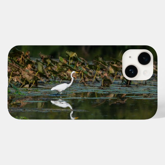 iPhone Case für White Egret Reflection (Rückseite (Horizontal))