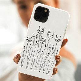 iPhone Case (Handgezeichnet Katzen)