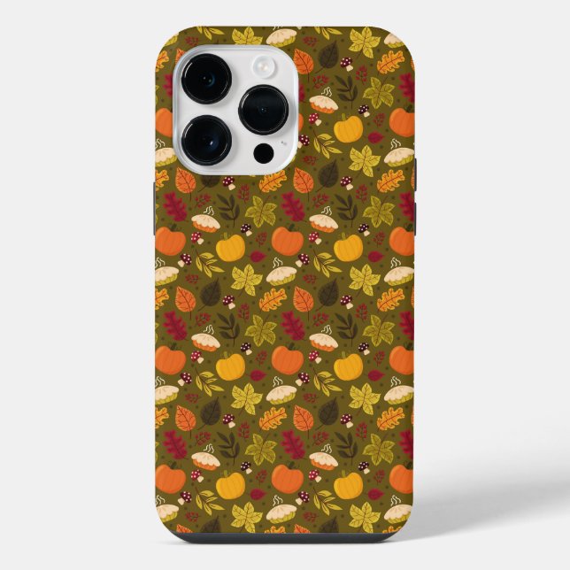 iPhone Case im Herbst Leaf Muster 14 Pro Max Hülle (Rückseite)